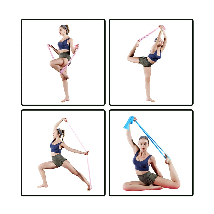 1/3/4pcs Yoga Sport Resistance Bands Home Strength Elastic Exercise Band Gym Pilates Long Training Tension Belt Yoga Accessories