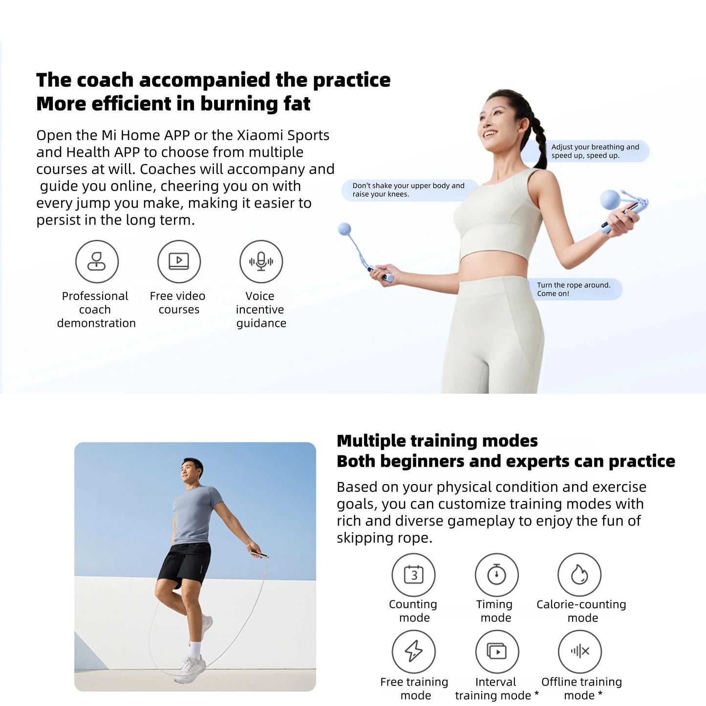 Original Mijia Smart Skipping Jump Rope 2 Digital Counter Adjustable Calorie Calculation Sport Fitness Exercise Lose Weight CN