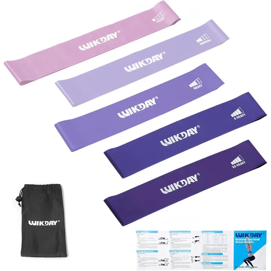 Resistance Bands for Working Out Exercise Loop Bands Workout Bands 5Pcs Set for Men Women Body Stretching Crossfit Training Home