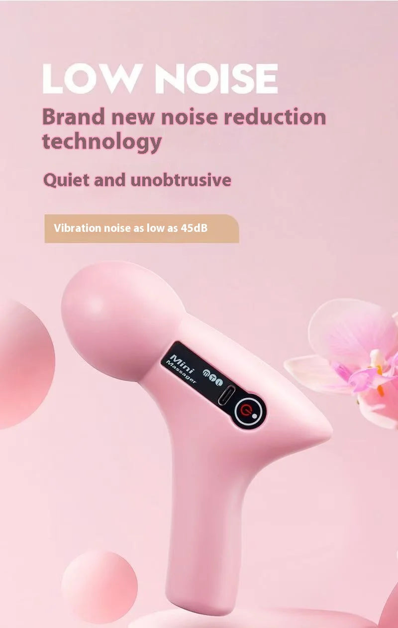 Mini Massage Massage LCD Screen 6 Heads Gun Muscle Massager Portable Electric Fascia Gun for Neck Foot Body Fascia Gun