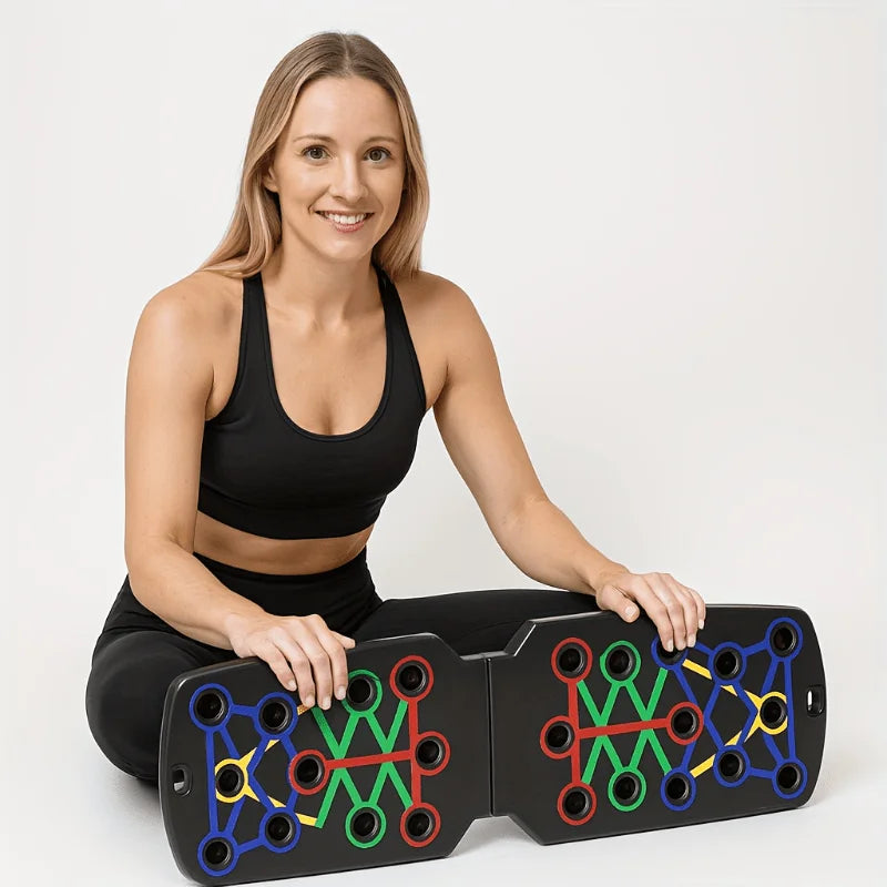 Foldable Push Up Board with Adjustable Positions for Home Gym