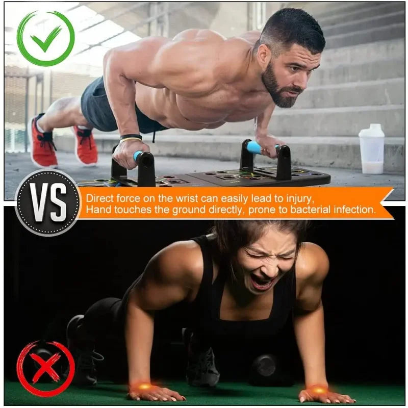 Portable Multi-Functional Push-Up Board Set - Foldable Sports Equipment - Home Gym Muscle Strength Machine - Pistol Support