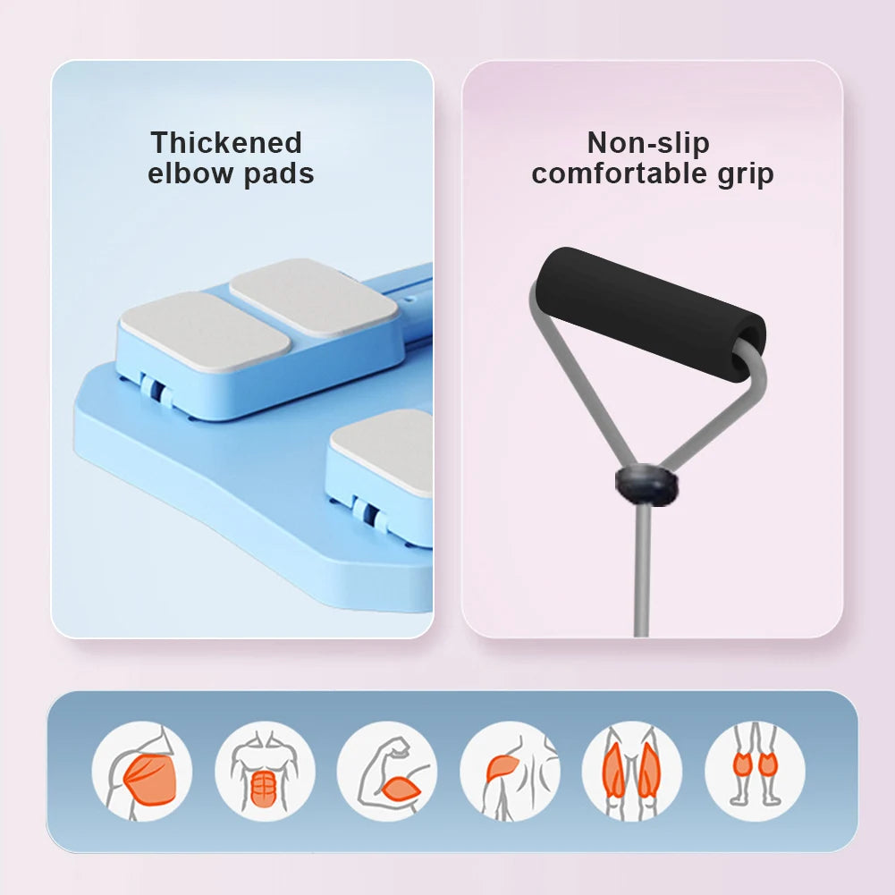 Abdominal Exercise Board Fitness Board Non Slip Push Up Pilates Reformer Set  Foldable Workout Board for Rebound Leg & Arm Toner