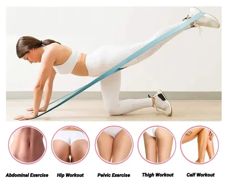 Long Resistance Loop Band Set Unisex Fitness Yoga Elastic Bands Hip Circle Thigh Squat Workout Cloth Legs Butt Exercise
