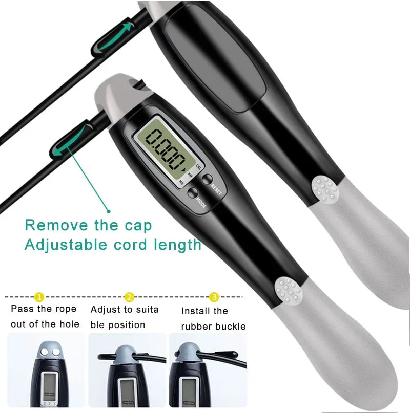 A Set of Multi-Functional Digital Counting Skipping Rope Smart Wireless Ball Dual-Purpose Indoor Cordless Skipping Rope Cordless