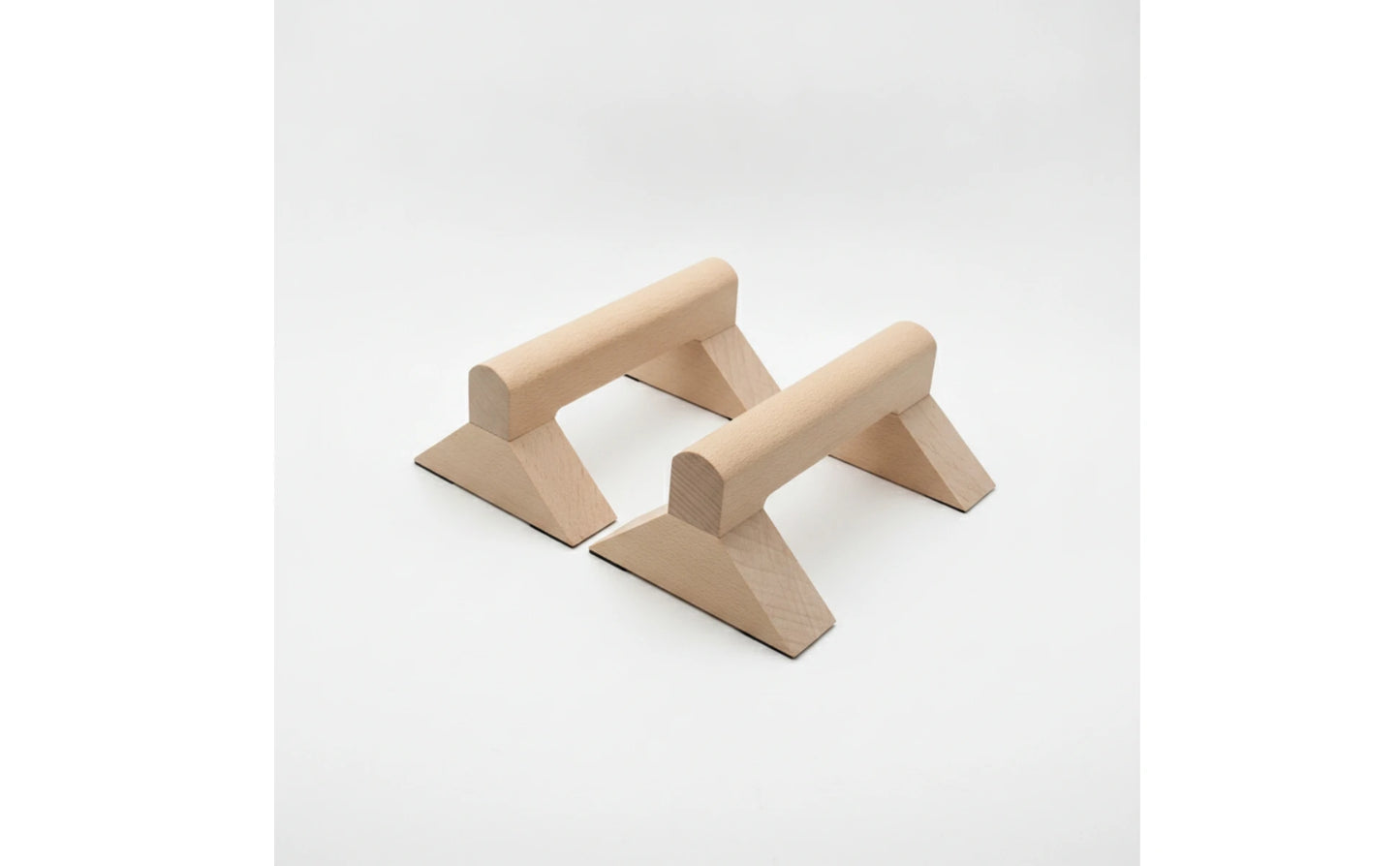 Wooden Push-up Stands Solid Wood Push-up Stands with Triangular Base Parallettes Long-Lasting Fitness Equipment Comfortable Grip