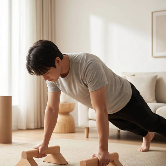 Wooden Push Up Stands & Parallettes for Home Workouts