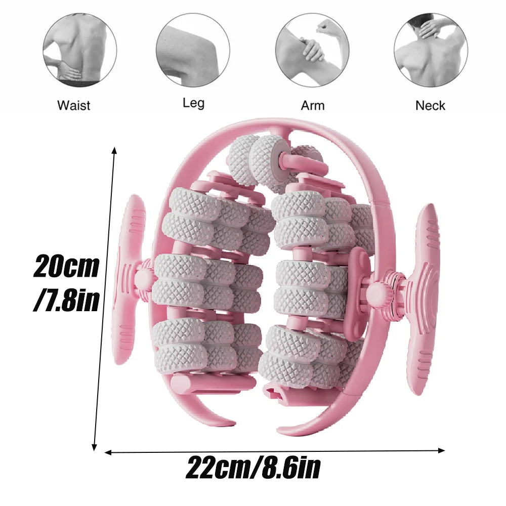 40-Wheel Massage Roller – Manual Muscle & Leg Massager