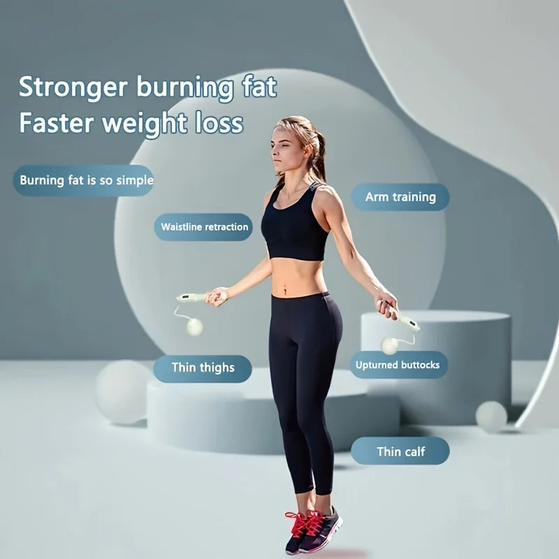 Dual-Purpose Smart Jump Rope with Digital Counter – Cordless & Steel Wire Skipping Rope