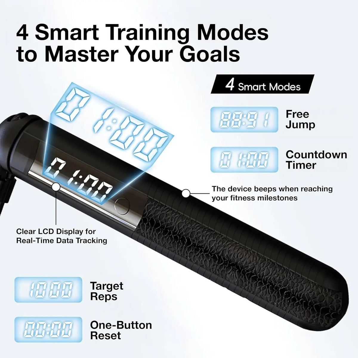 Progression Fitness Cordless Jump Rope – Smart Calorie Counter Cardio Trainer