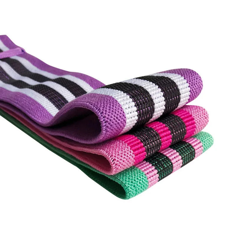 Fabric Resistance Booty Bands for Glutes, Legs & Yoga | Non-Slip Hip Workout Bands