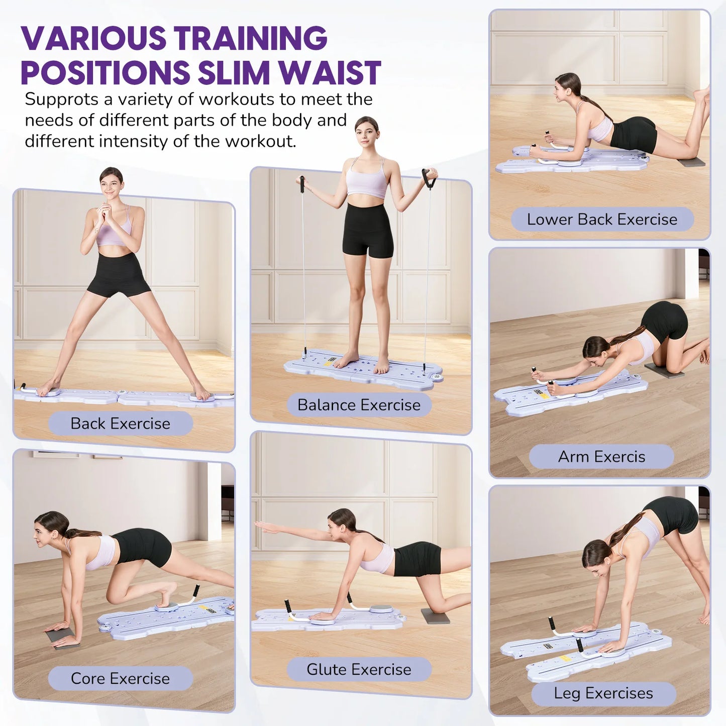 Multifunctional Abdominal Board Home Fitness Equipment Timer Push-up Handles Resistance Band Multifunctional Exercise Equipment