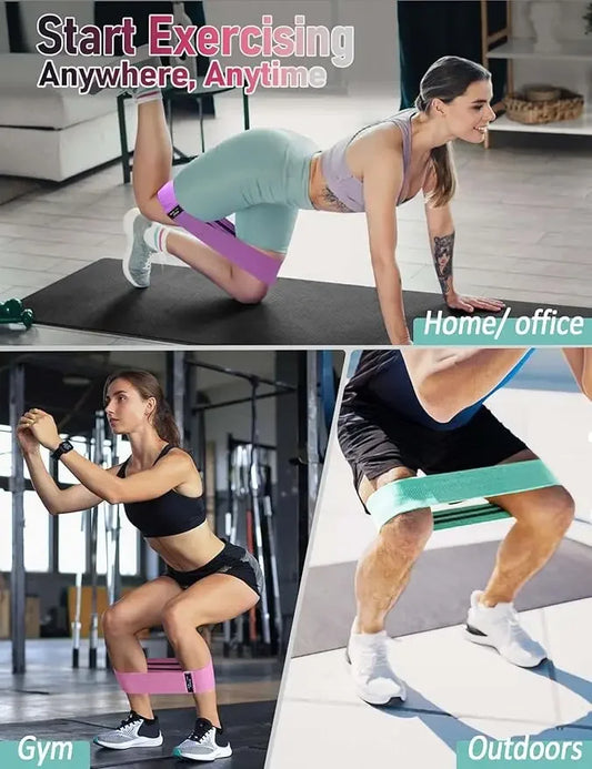 Fabric Resistance Bands for Working Out | Exercise Bands for Legs, Glutes, Yoga & Strength Training