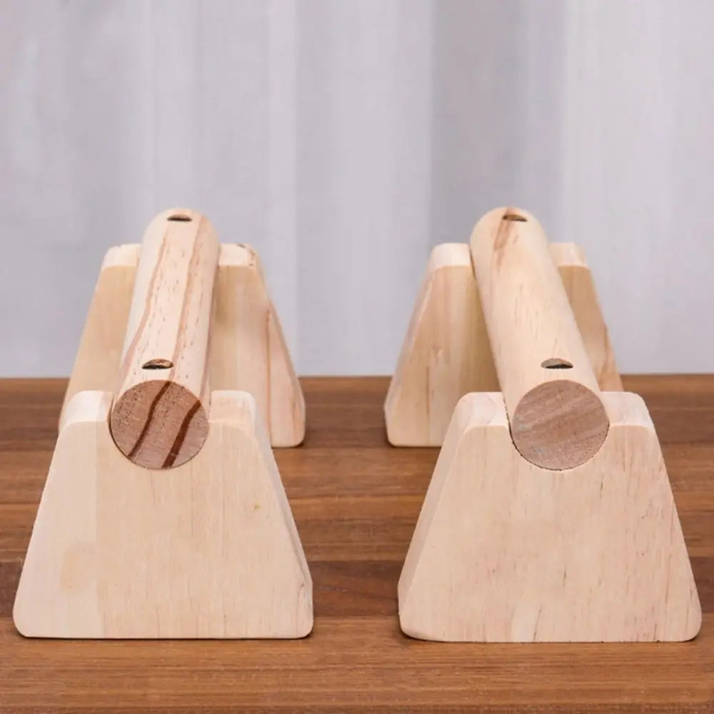 Wooden Push Up Bars (Pair) | Non-Slip Parallettes for Strength Training & Calisthenics