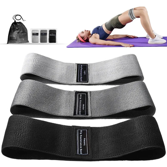 Fabric Resistance Hip Bands for Glutes & Legs | Non-Slip Booty Bands for Squats, Yoga & Workouts