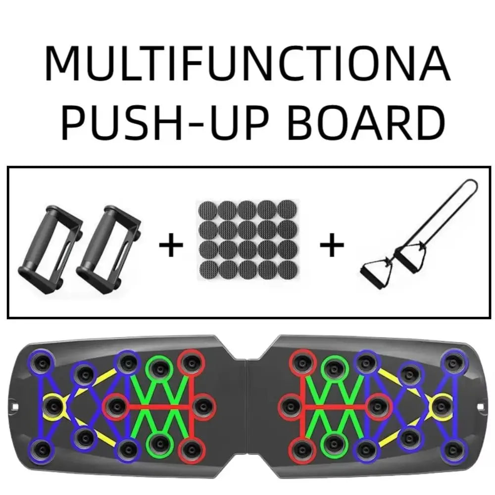 22/28-in-1 Push-up Board Multifunctional Foldable Home Exercise Equipment Colorful with Tension Rope Push Up Bar Gym