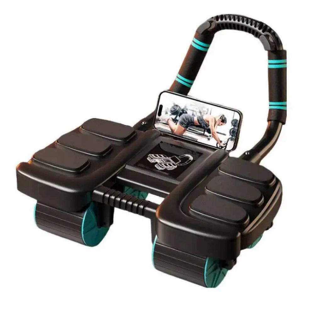 Six Elbow Design Abdominal Wheel Automatic Rebound Ab Roller Anti-Slip Home Gym Fitness Workout Equipment