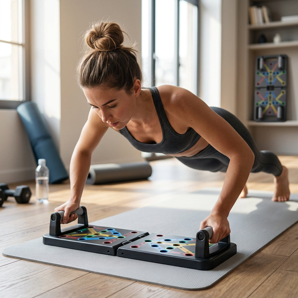 Portable Foldable Push-Up Board with Handles