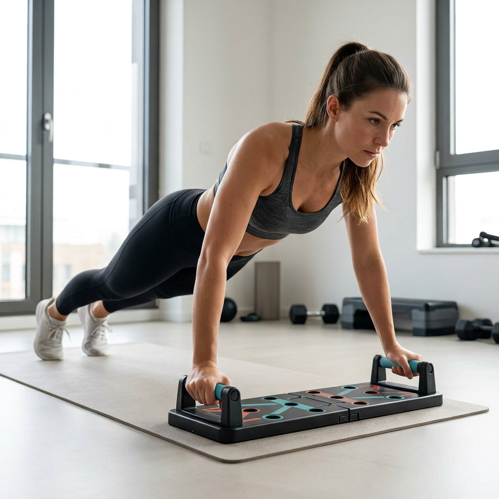 Portable Foldable Push-Up Board with Handles