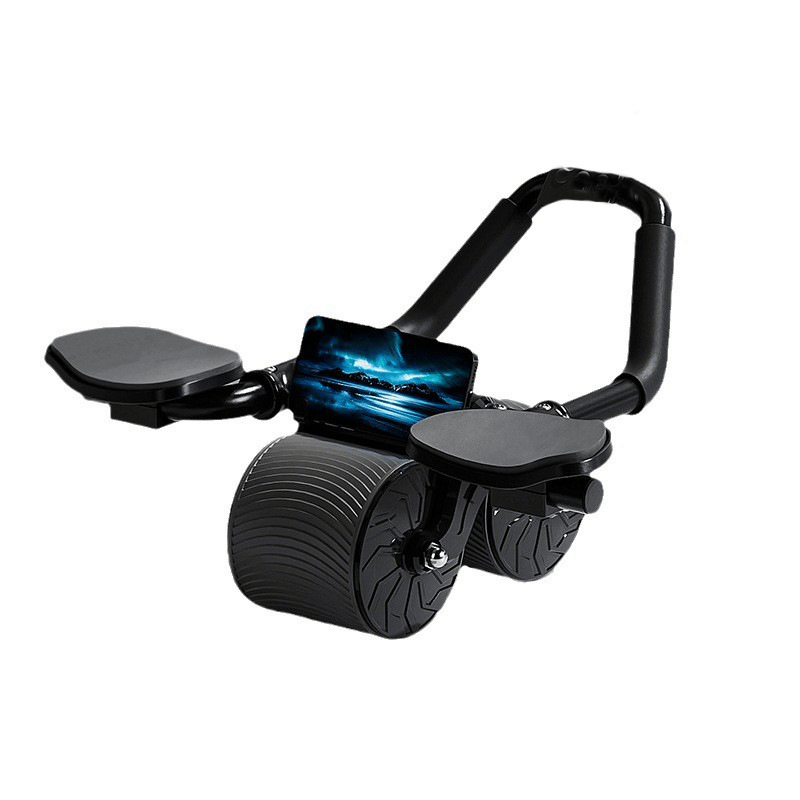 Ab Roller Wheel with Automatic Rebound & Elbow Support