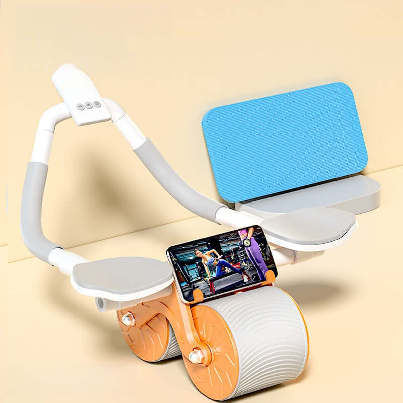 Ab Roller Wheel with Automatic Rebound & Elbow Support