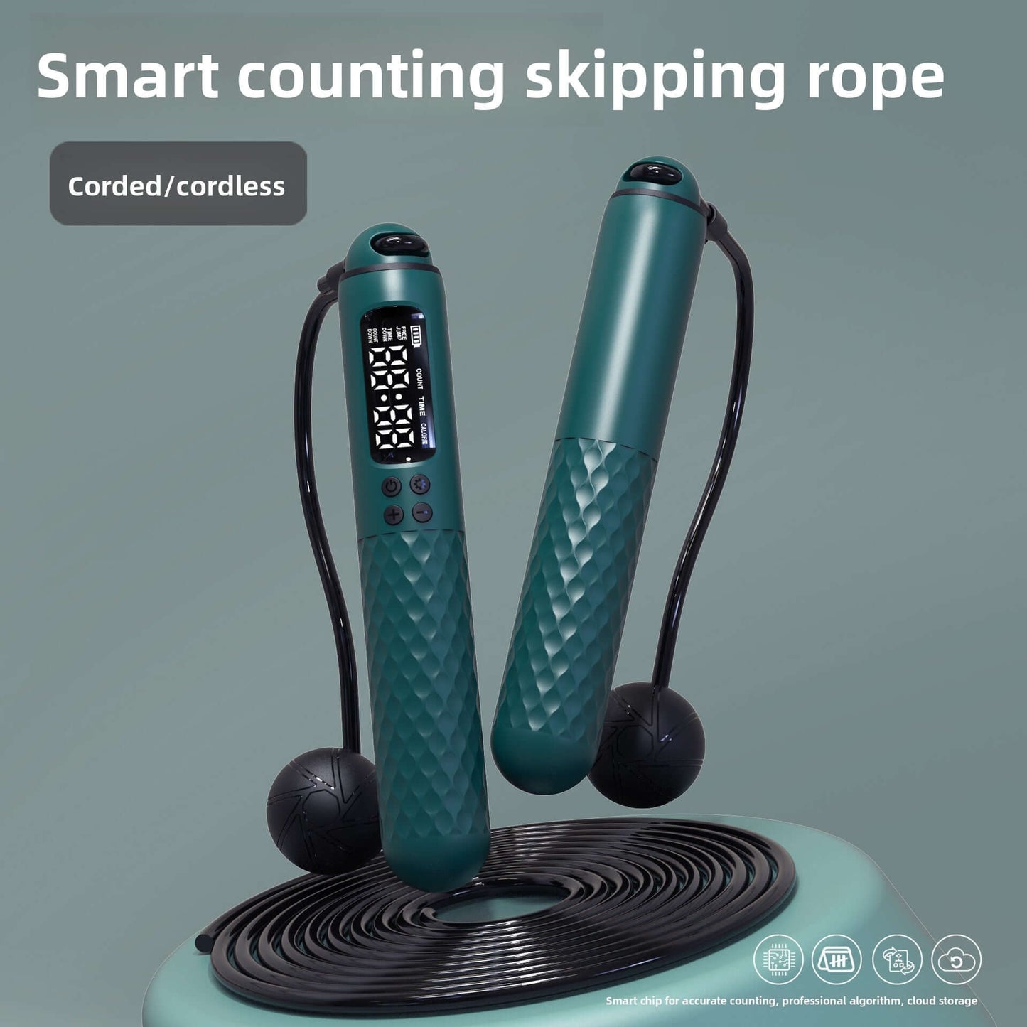 Smart Jump Rope with Digital Counter & Calorie Tracking